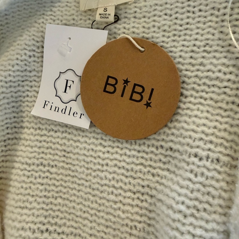 BiBi Women's Ivory Chunky Cable Knit Duster Cardigan Oversized Comfy Size S NWT - Picture 2 of 8